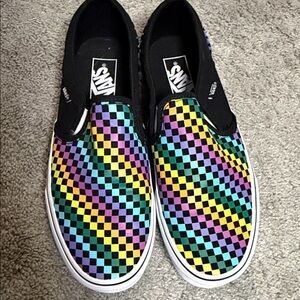 Vans Colorful Checkered Slip-On Sneakers